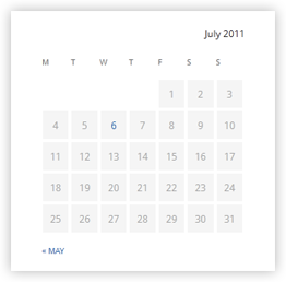 Estilo do widget de calendário do WordPress