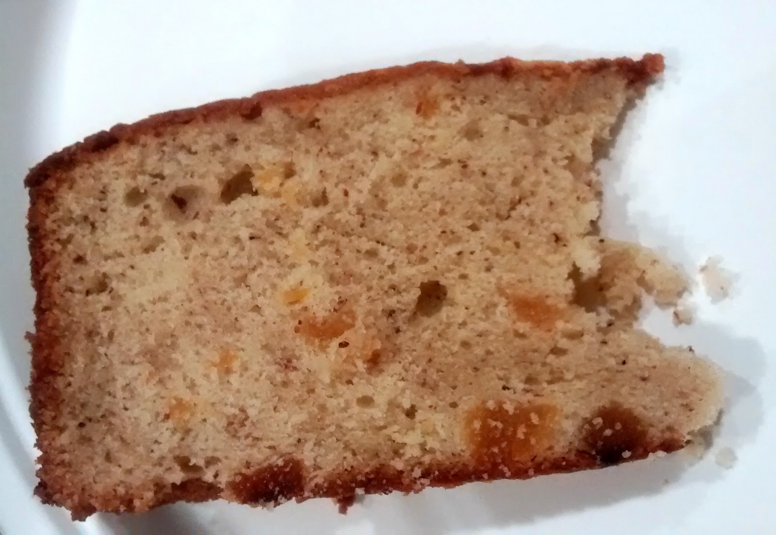 cross section/slice of apricot almond amaretto pound cake
