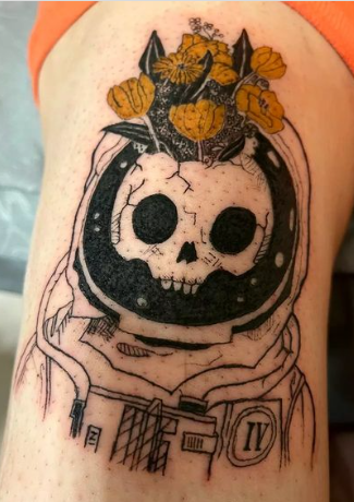 Skull With Floral 