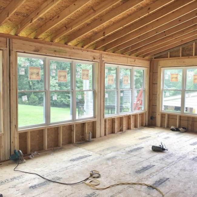 sunroom mt juliet lebanon tennessee superior construction and design in progress renovation