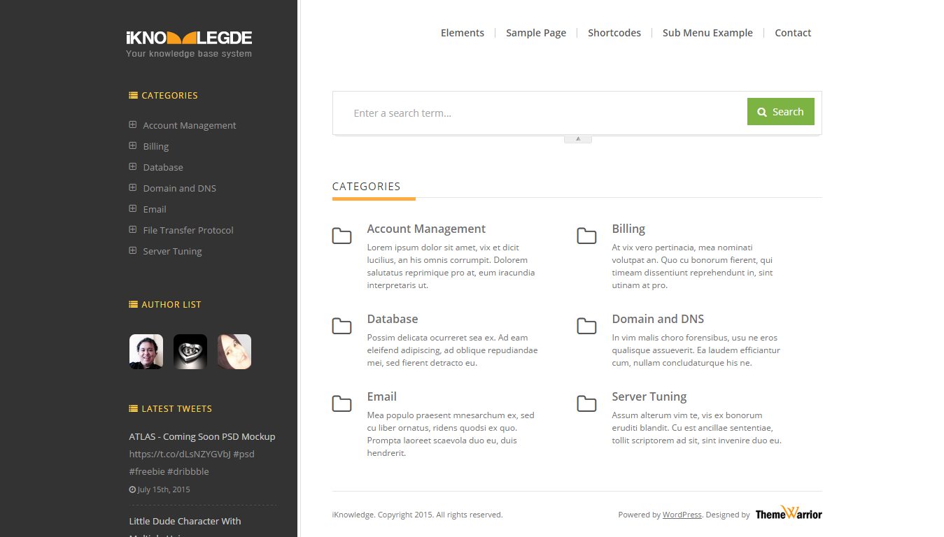 iKnowledge - Base de Conhecimento / Tema WordPress Wiki