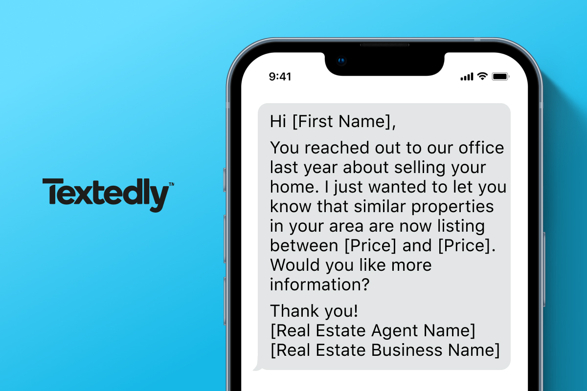 real estate text message template for farming