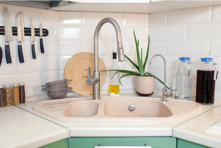 Add a countertop to support the sink