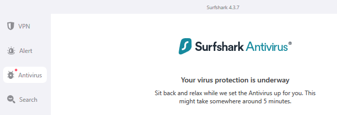 Surfshark Antivirus interface