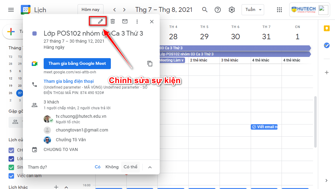 Hướng dẫn tạo lịch học online trên Google Calendar 95