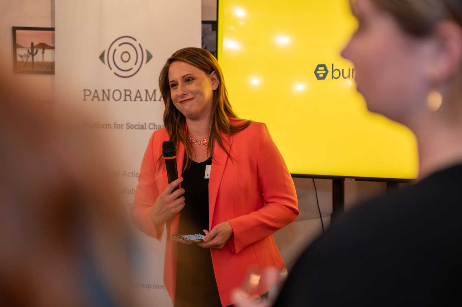 Katie Hill speaking at the Reclaim Coalition launch event