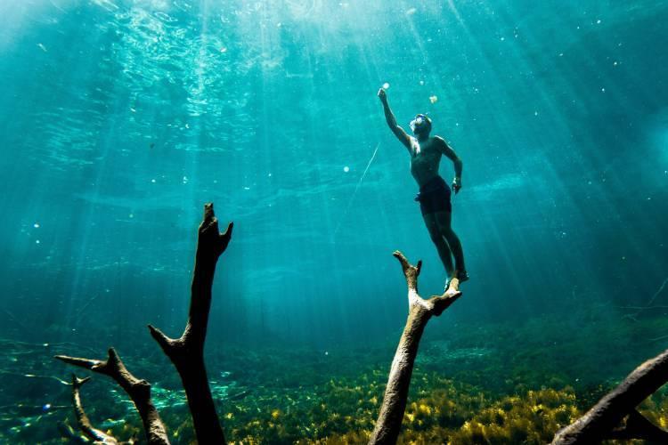 Underwater exploration in Cancun