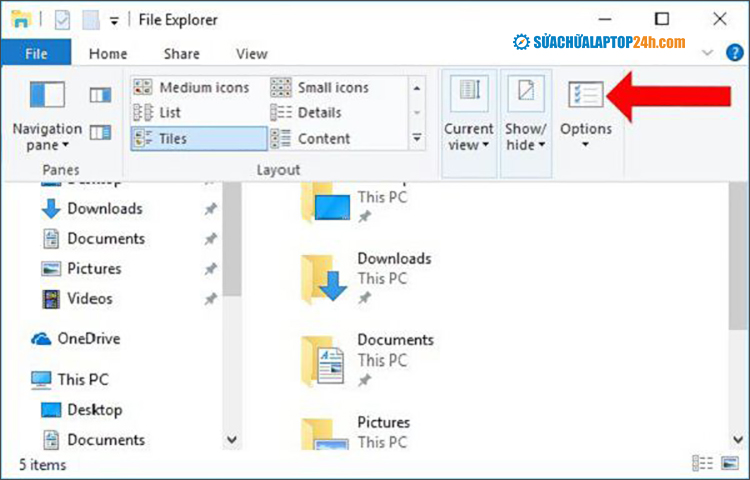Truy cập File Explorer trên Windows 