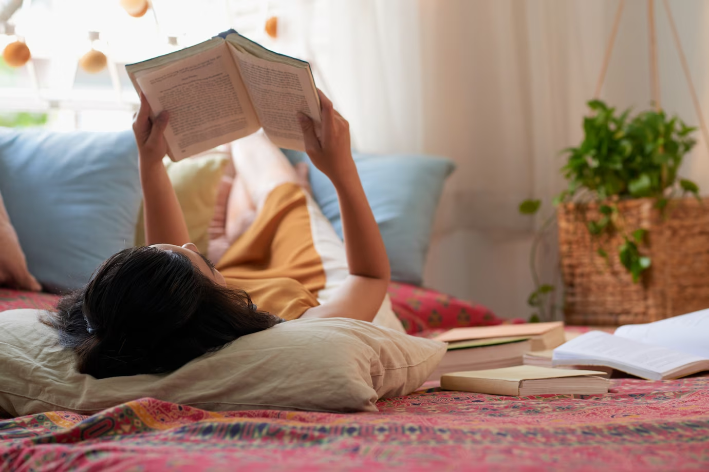 A person reading a book