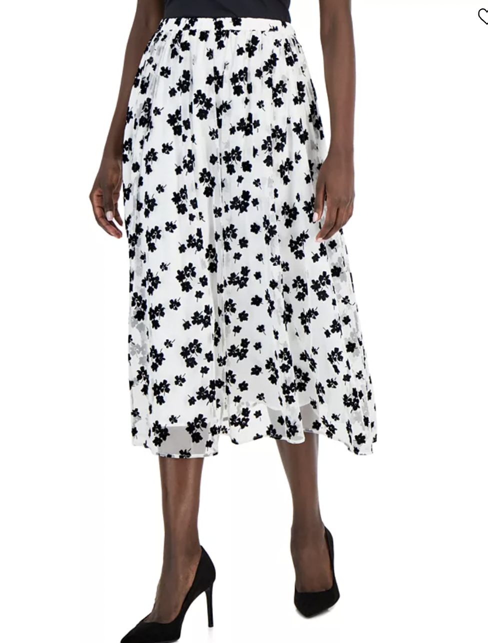ANNE KLEIN Printed Pull-On Shirred-Waist Skirt at Macy’s