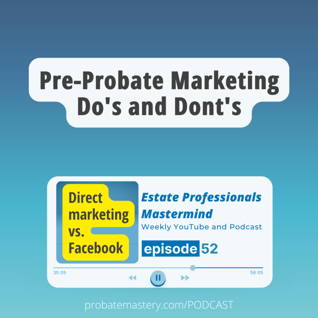 Sending pre-probate letters vs. facebook groups for pre probate leads (Facebook Group)