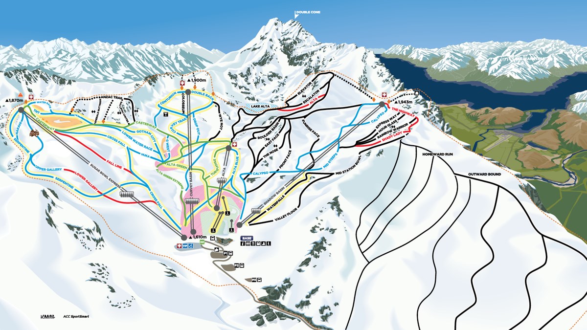 The Remarkables Ski Field Trail Map