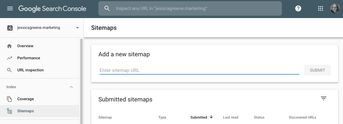 google search console sitemap submission