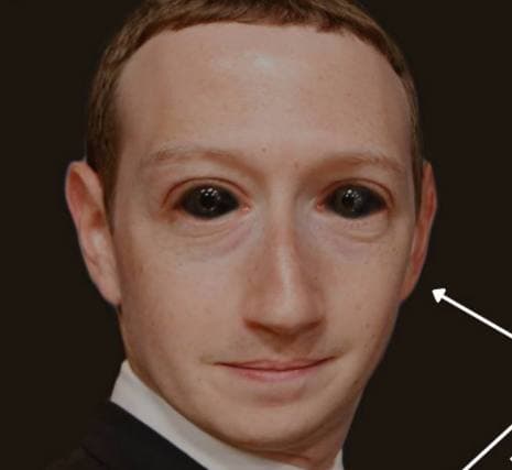 Colonizer zuckerberg, owner of Facebook and Instagram, looking horrendous as always 