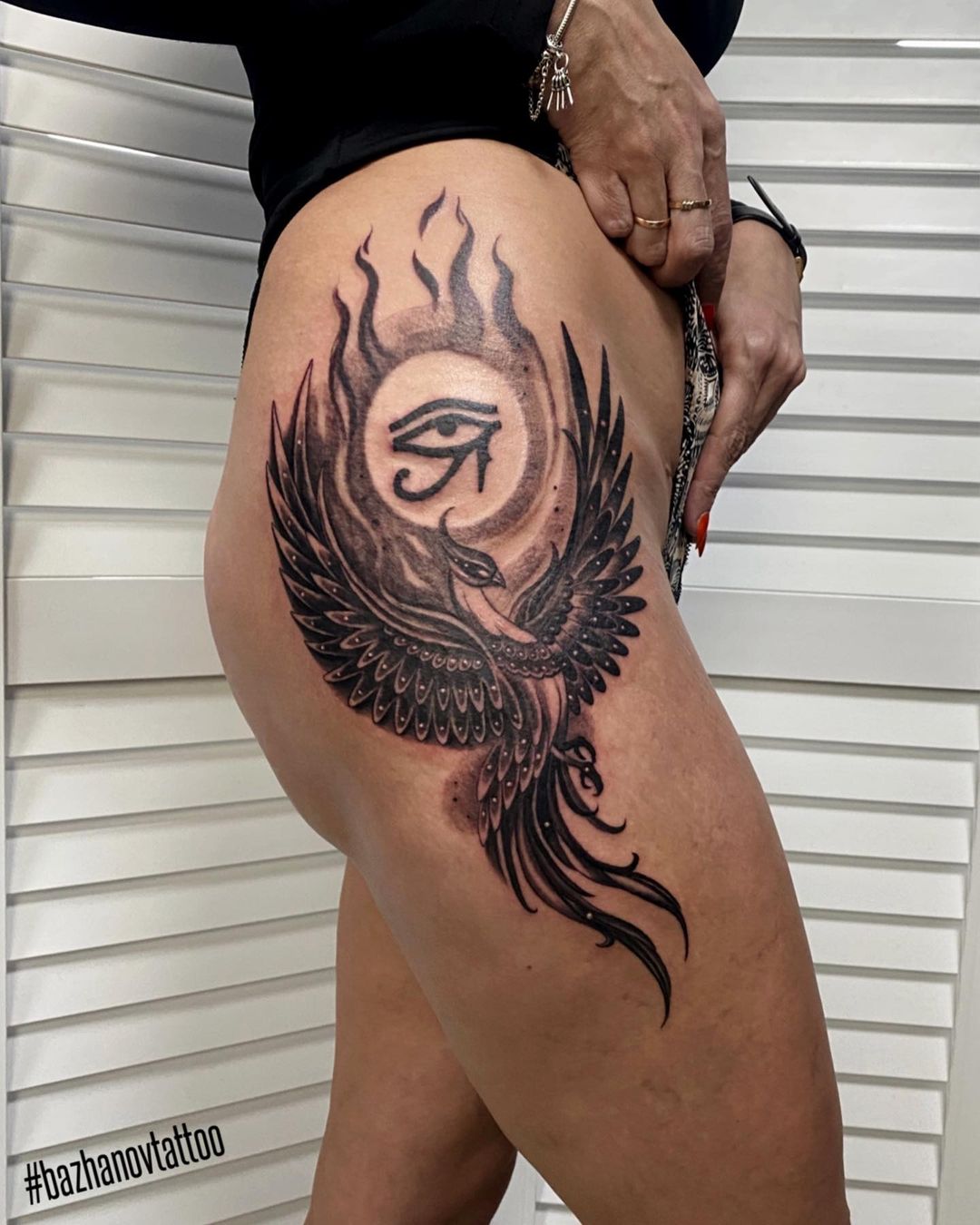 Phoenix With Eye Tattoo