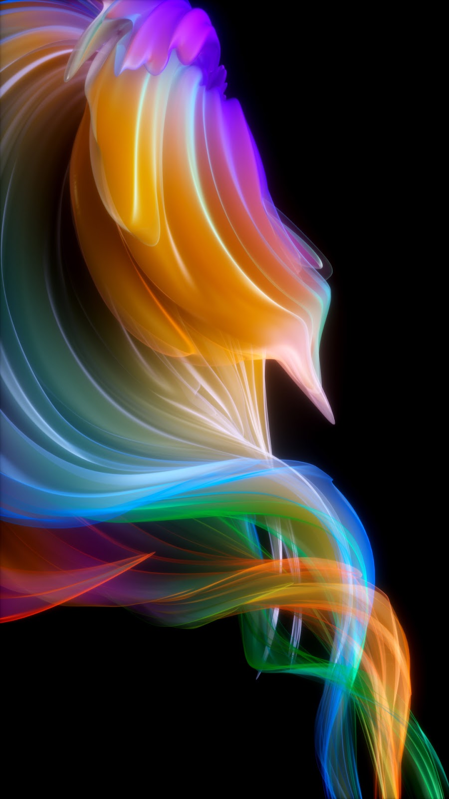 3D abstract CGI delicate energetic flow Render smooth