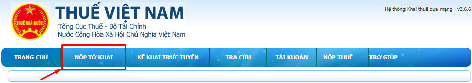 Tải tờ khai lên hệ thống