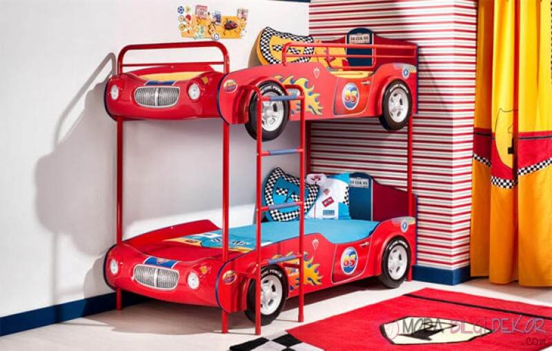 Giường tầng xe đua cho bé