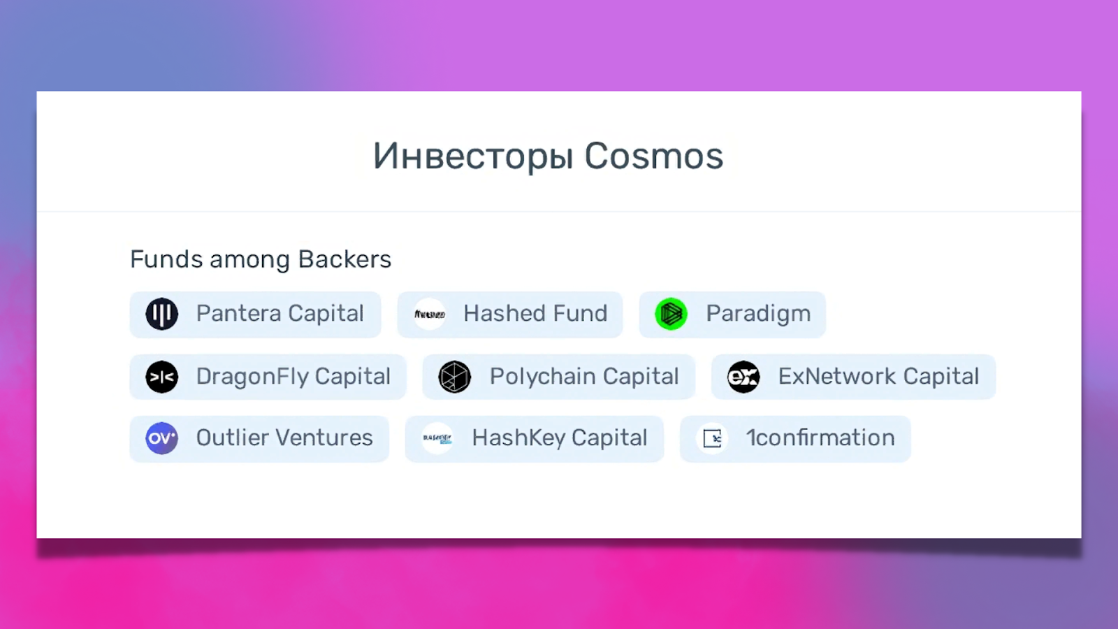 Инвесторы Cosmos