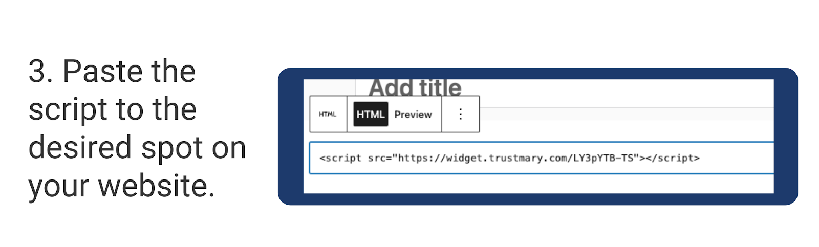 paste embed code to website