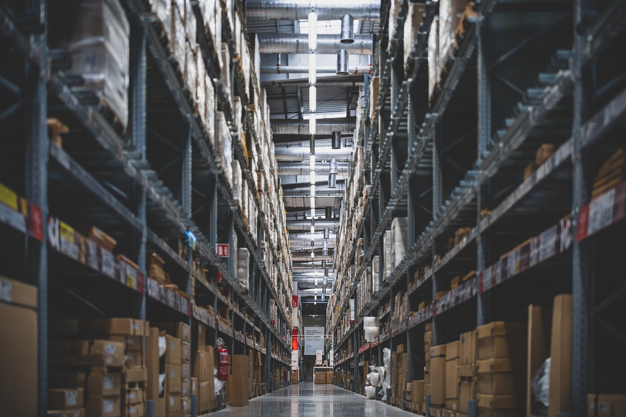 image of stuffed shelves at a warehouse