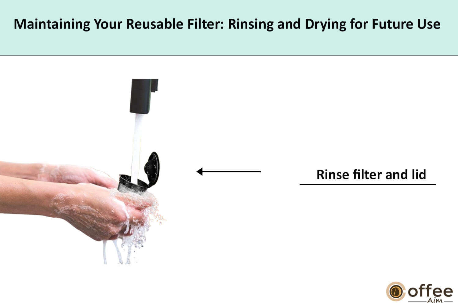 In this image, I elucidate the cleaning of filter and lid.