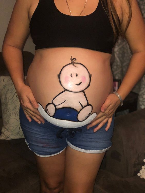 easy pregnant belly painting ideas