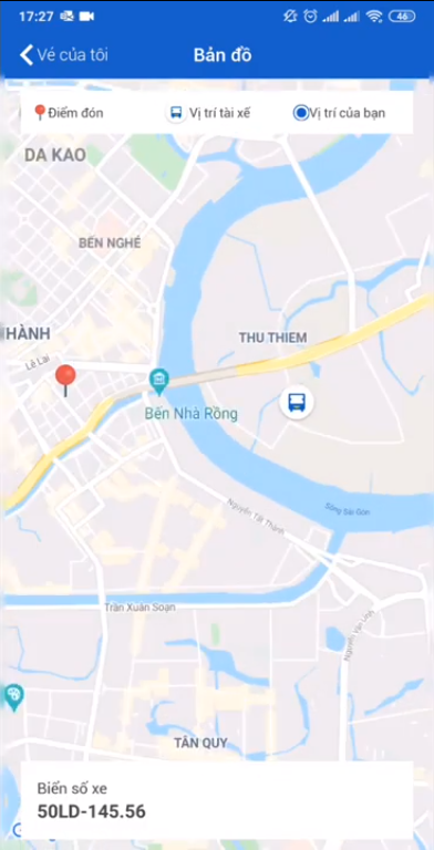 Cách xem GPS xe khách trên ứng dụng VeXeRe