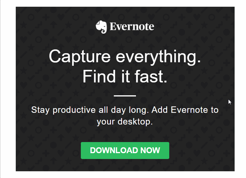 Evernote App User Onboarding - Email