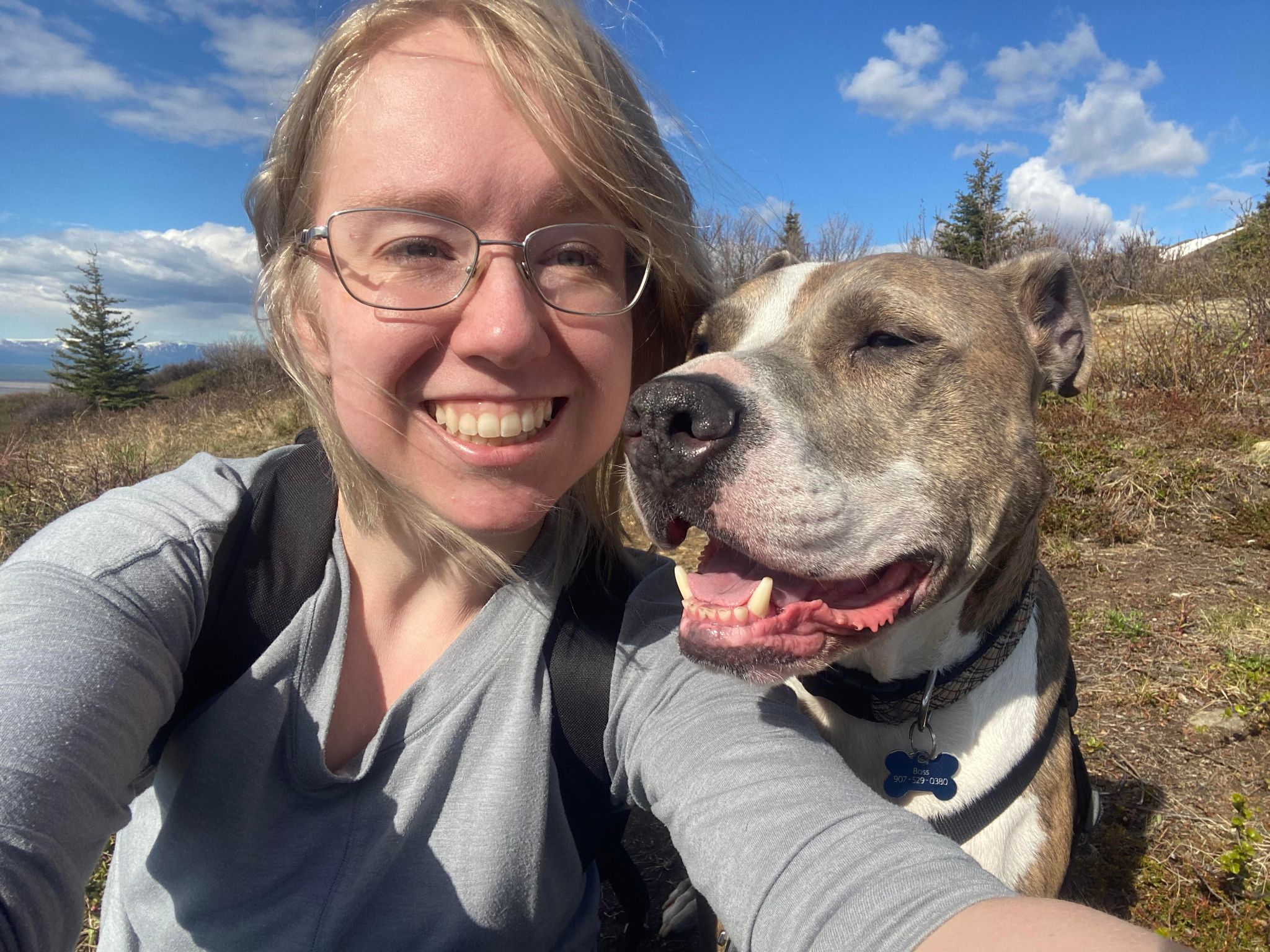 Nicole Werner taking the most adorable selfie with her most adorable dog
