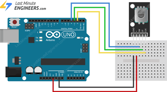 wiring rotary encoder with arduino uno