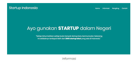 Startupindonesia adalah contoh website statis