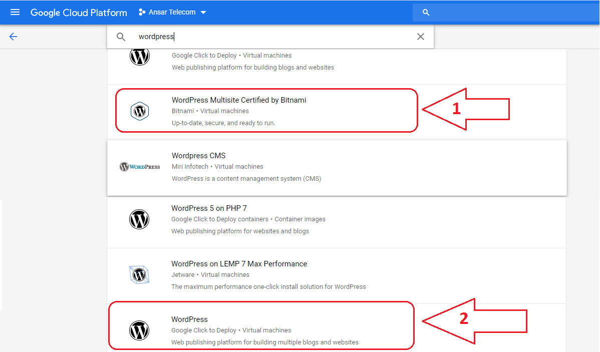 Google Cloud WordPress Hosting