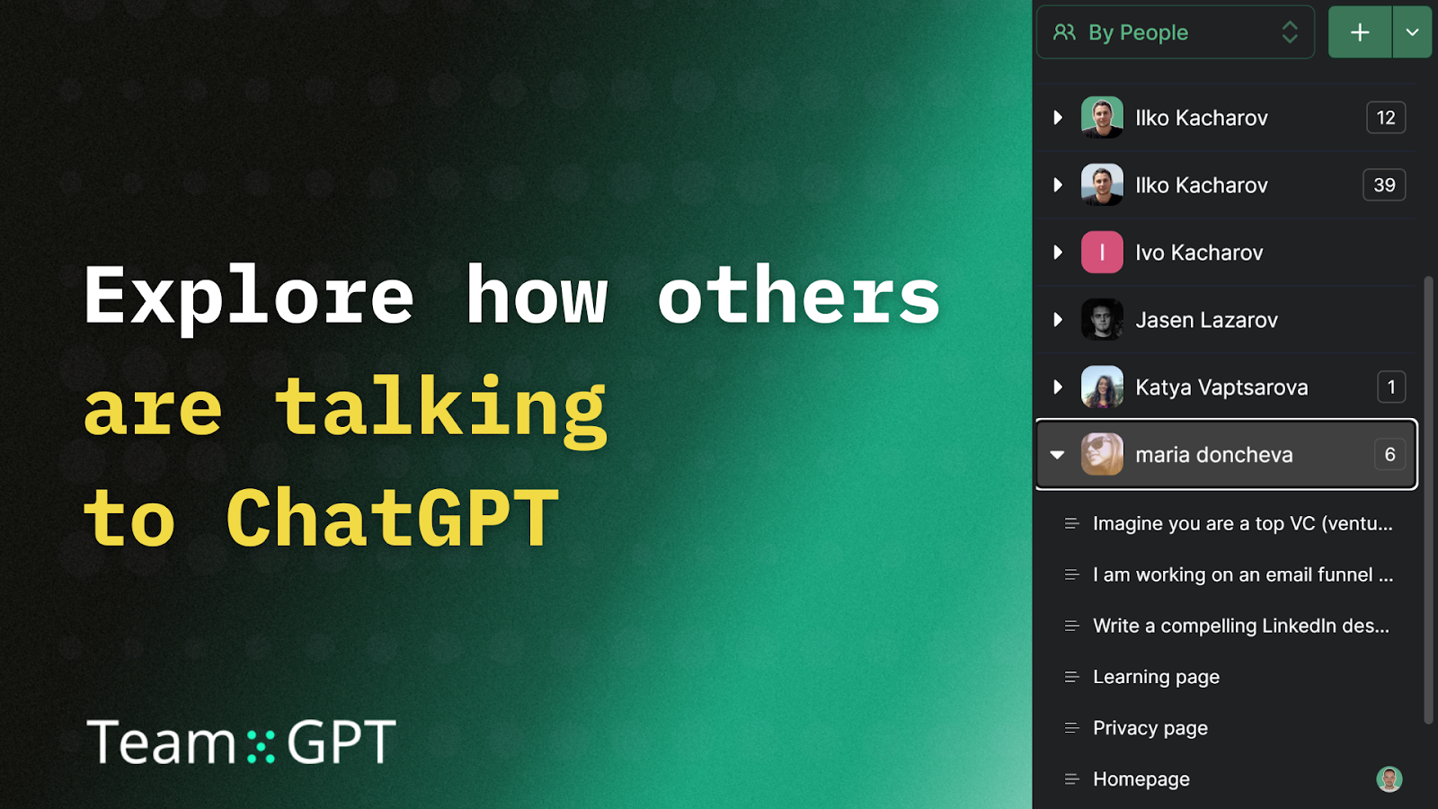 team-gpt's chat feature