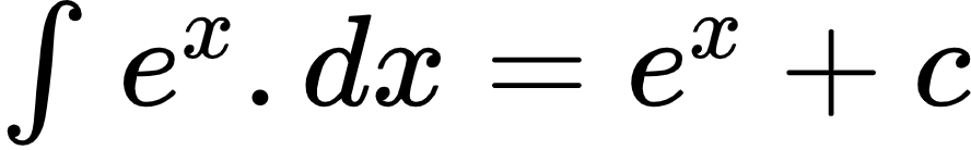 {"font":{"size":12,"family":"Arial","color":"#000000"},"code":"$\\int_{}^{}e^{x}.dx=e^{x}+c$","type":"$","id":"3-1-2-1-1-4-1-4-1-1-1-0","ts":1600161813378,"cs":"jXBEfUgJymKwoIvy12MEKA==","size":{"width":148,"height":22}}