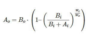 Formula: Amount of tokens received without swap fee