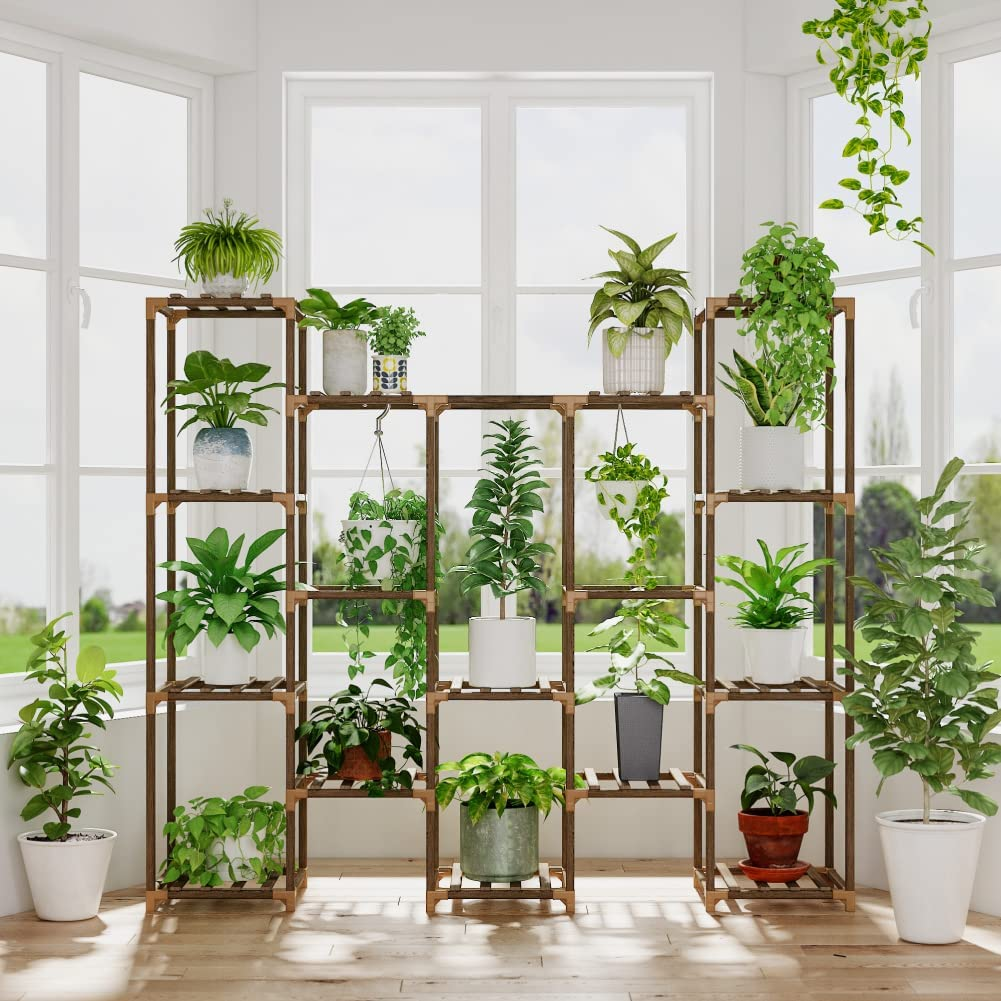 indoor plants decor - Special plant shelves