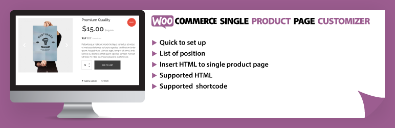 Personalizador de página de produto único WooCommerce