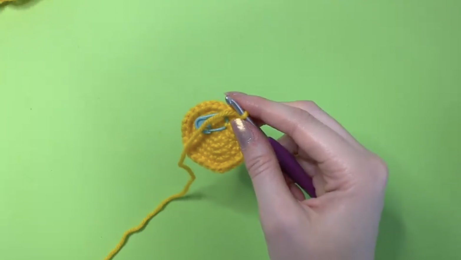 yellow crochet
