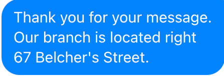 Facebook Messenger Auto-reply on an Inquiry on Business Location