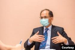 台湾立法院长游锡堃接受美国之音专访。(台湾立法院提供)
