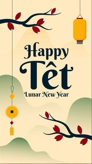 Mẫu thiết kế Happy New Year : Tạo không khí mùa xuân rộn ràng (2) 