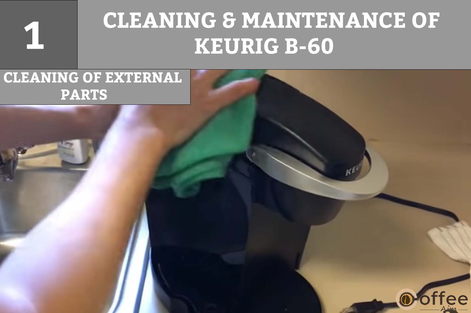 Never submerge the brewer in liquid. Use a damp, soapy, non-abrasive cloth to clean the external parts, including the Housing.