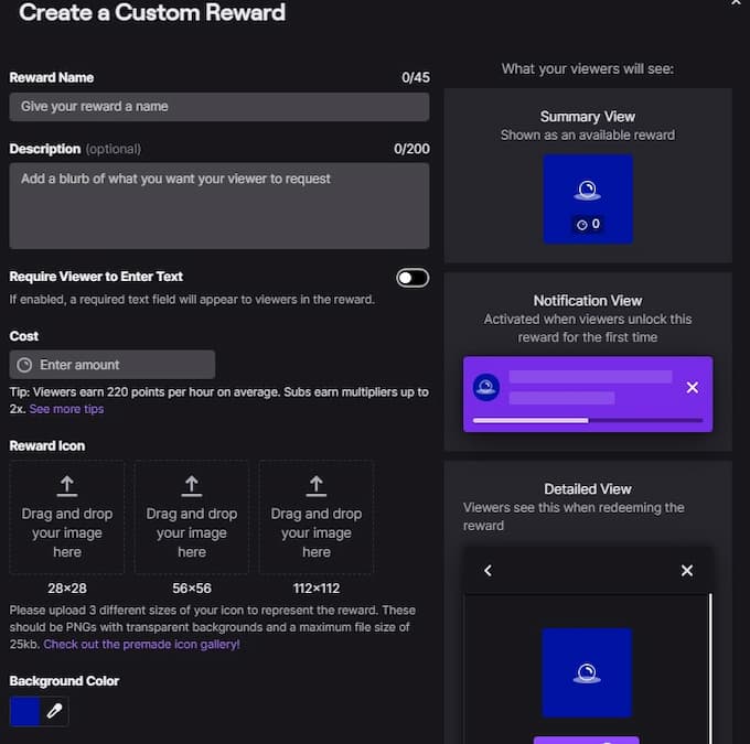 Create a channel point pop-up