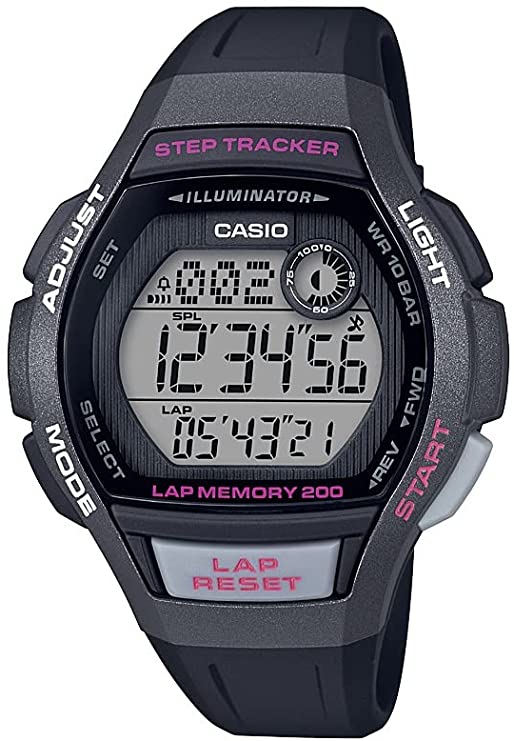 Casio Women's LWS- 1000H- 1AVCF Runner Series Digital Display Quartz Black/Green Watch