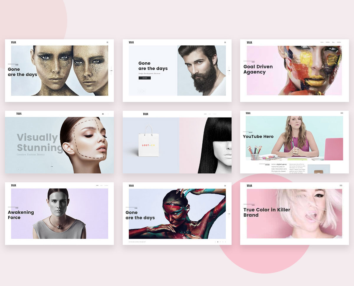 diseño web de portafolio basado en WordPress