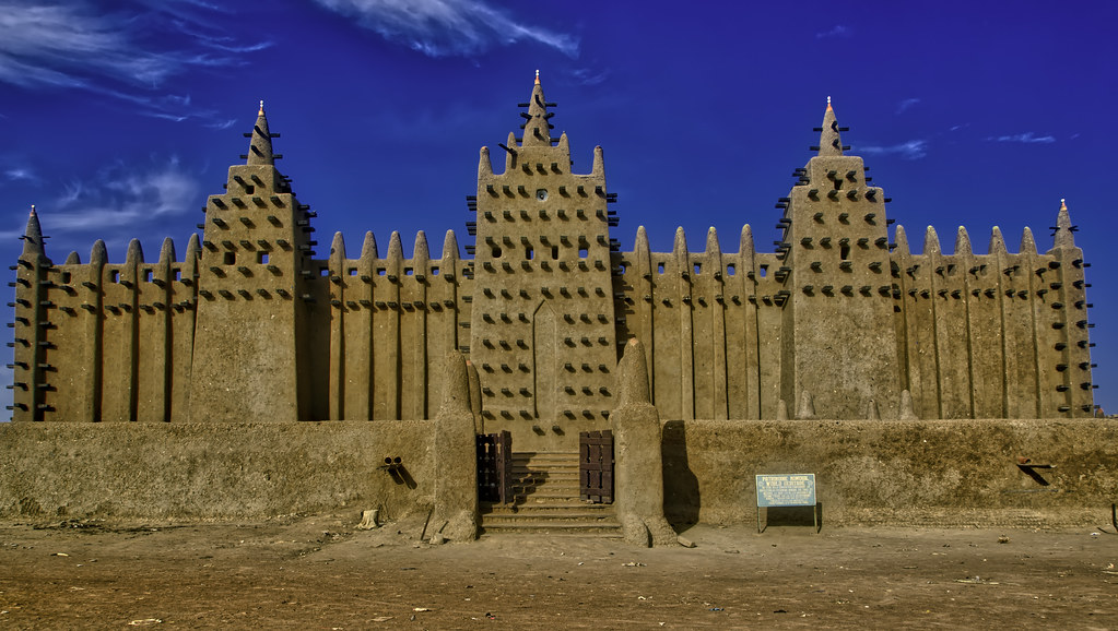 Staircase of the Great Mosque in Djenne, Mali