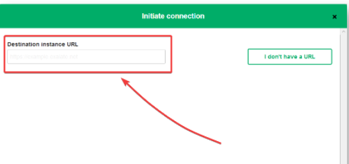 Destination instance URL in Exalate