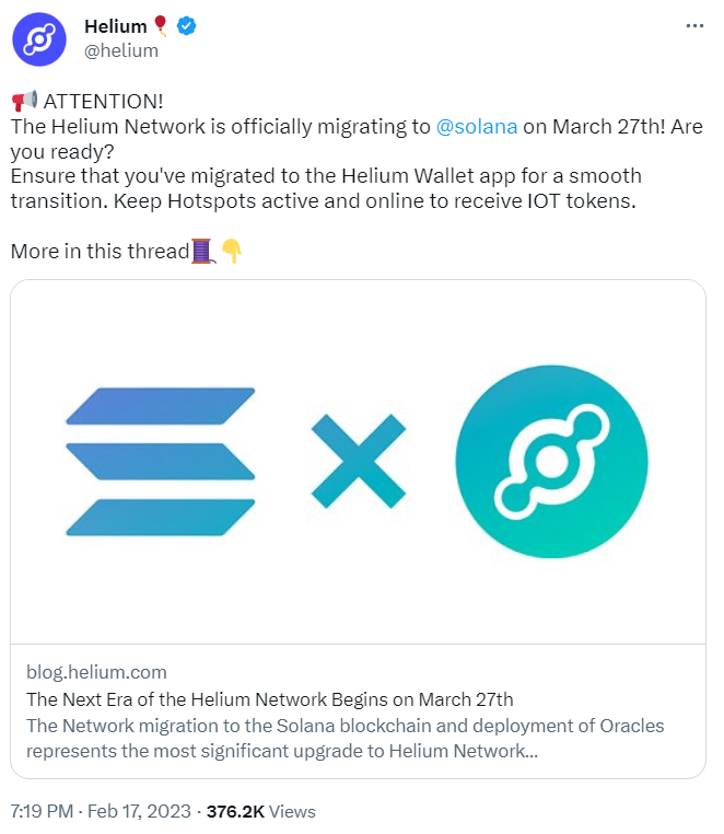 Helium Migrates to Solana content image