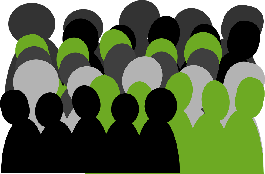 Free group people crowd vector